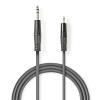 CAVO JACK NEDIS COTH23205GY15 DA JACK STEREO 6.35 MM DRITTO A JACK STEREO 3.5 mm DRITTO LUNGHEZZA 1.50m